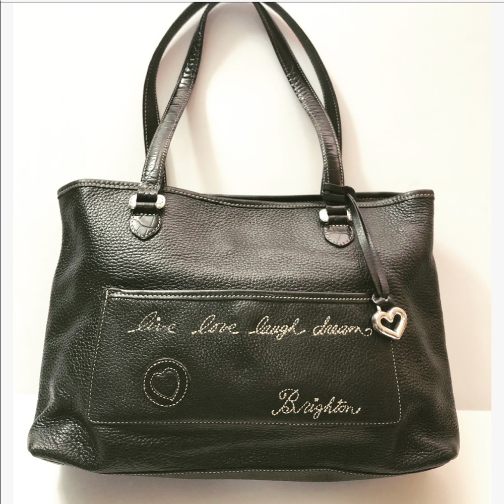 Beautiful Brighton Black Leather Tote